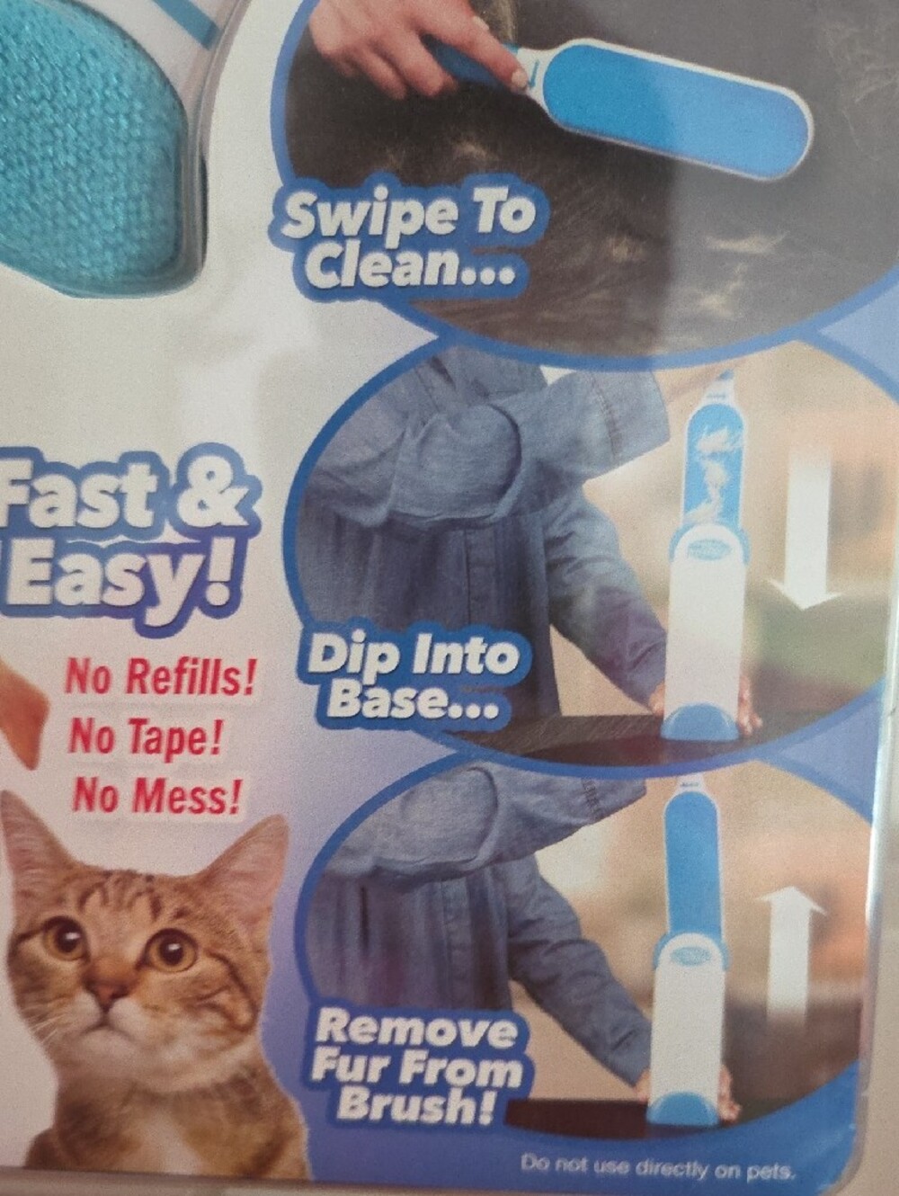 Hurricane FurWizard Pet Fur & Lint Remover - Blue NIP - Picture 3 of 6